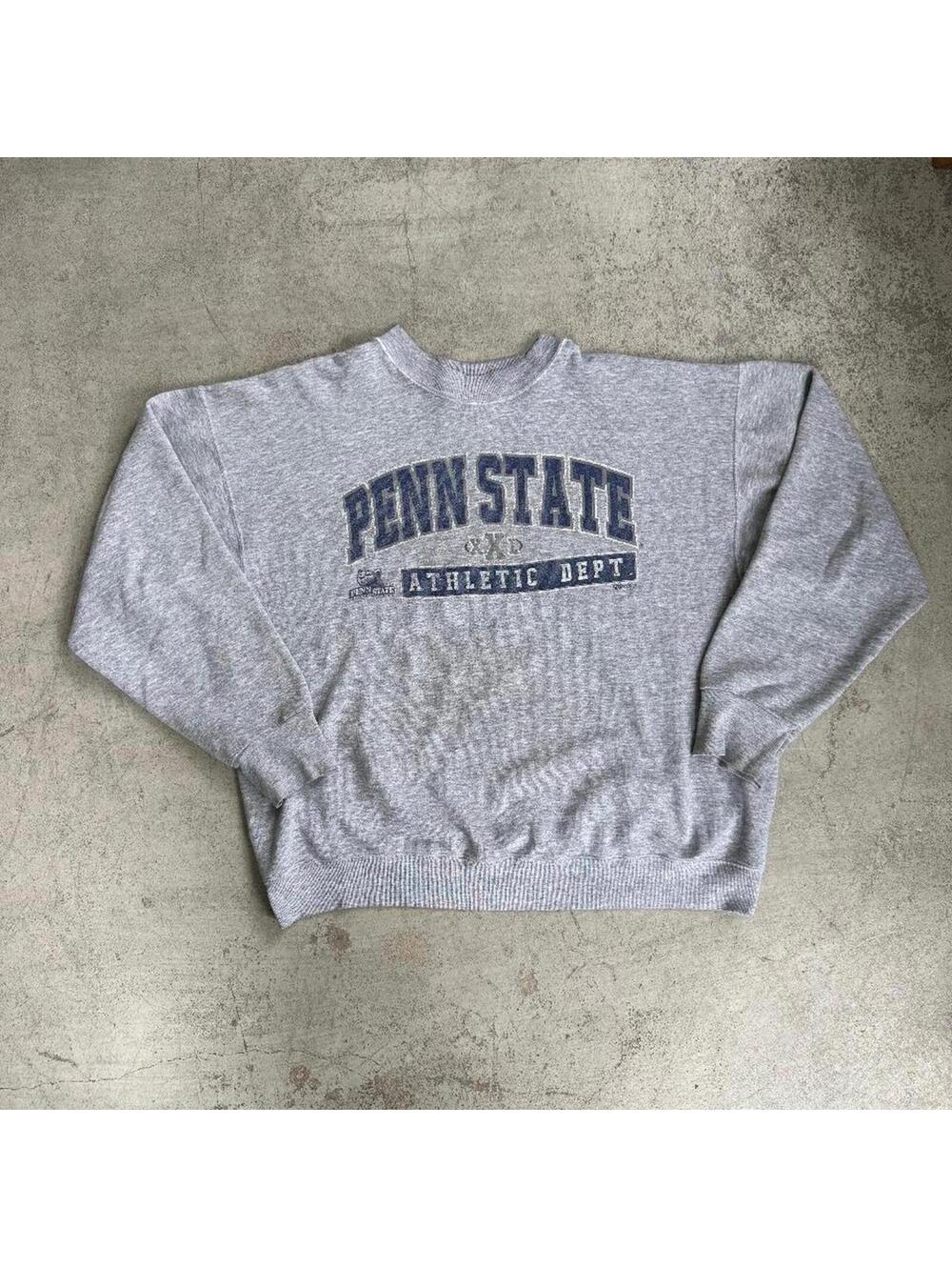 Vintage 90s Penn State University Nittany Lions Grey College Crewneck Sweatshirt
